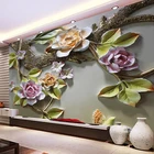 Пользовательские Настенные обои 3D цветок птица настенные бумаги домашний Декор Гостиная ТВ фон стены декоративная живопись Papel De Parede