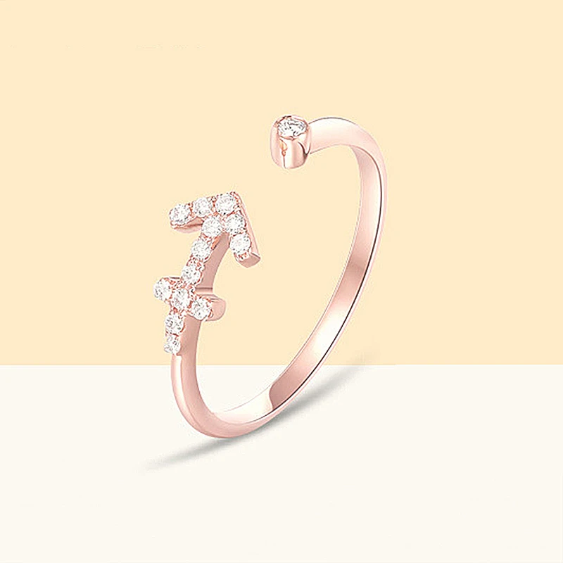 Кольцо из циркония высокого качества 1 шт. регулируемые кольца со звездой Стрелец