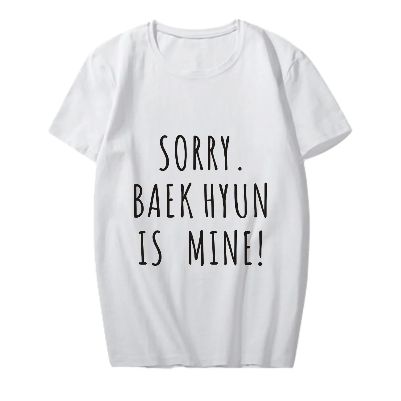KPOP Exo Футболка женская футболка Sorry Is Mine имитирующая Футболка женская одежда Vogue Suho Do Chen Sehun Lay Kai товар