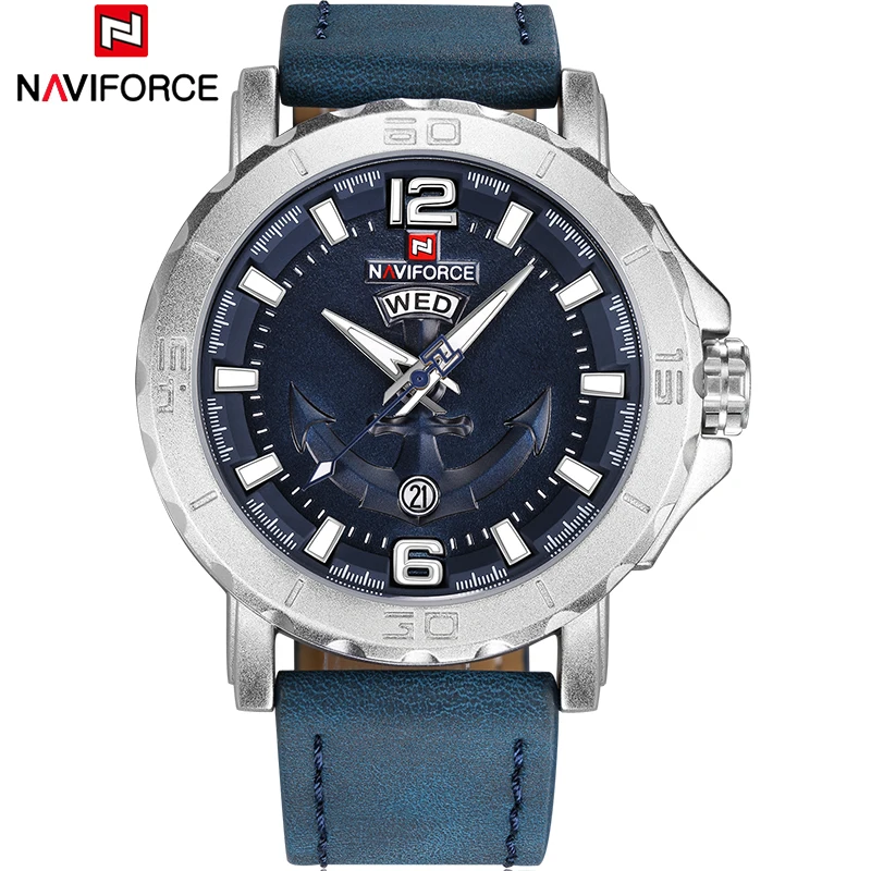 Часы наручные Naviforce Мужские кварцевые роскошные Брендовые спортивные в стиле