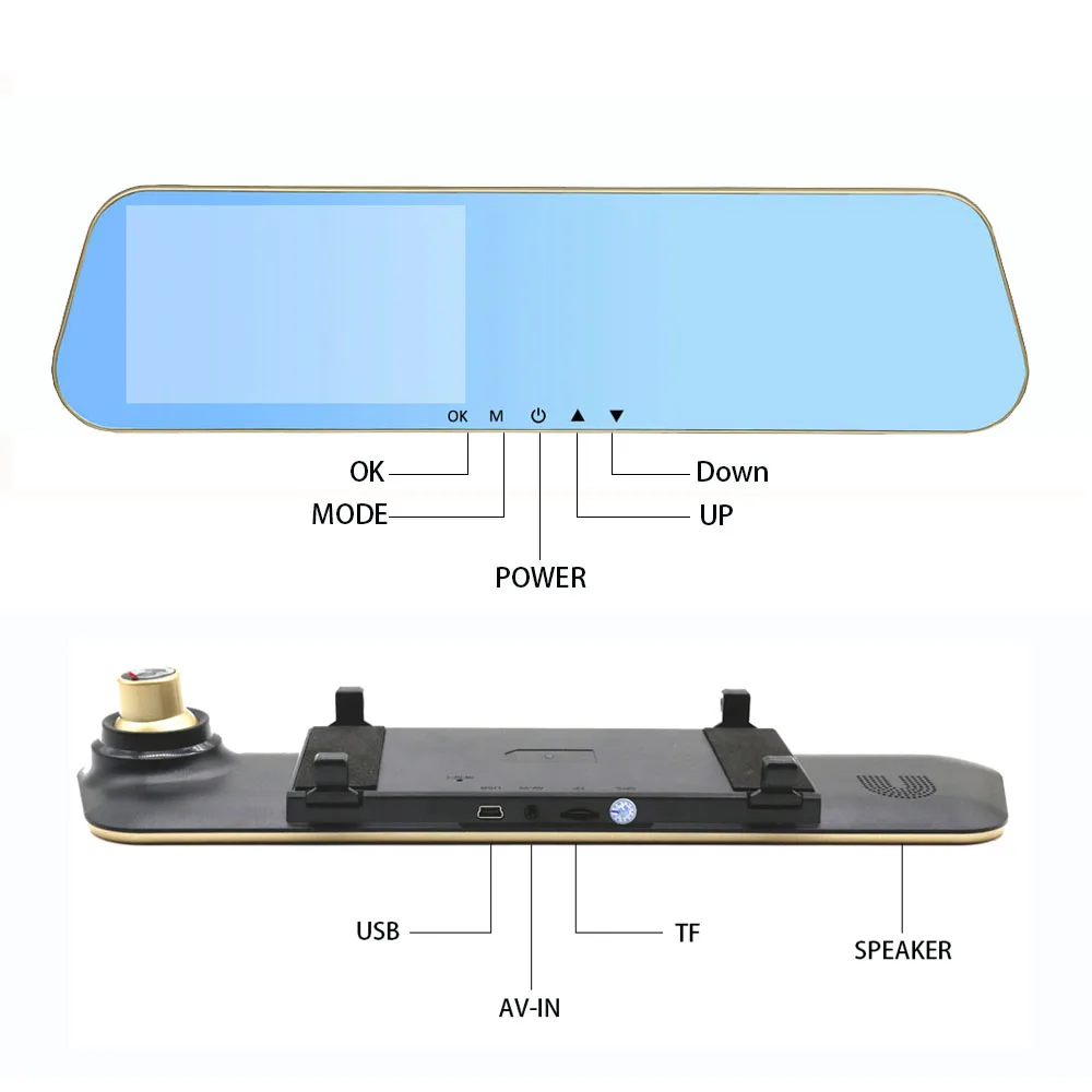 HGDO 4.3 ''FHD 1080P видеорегистраторы автомобильные регистратор car dvr с двойной