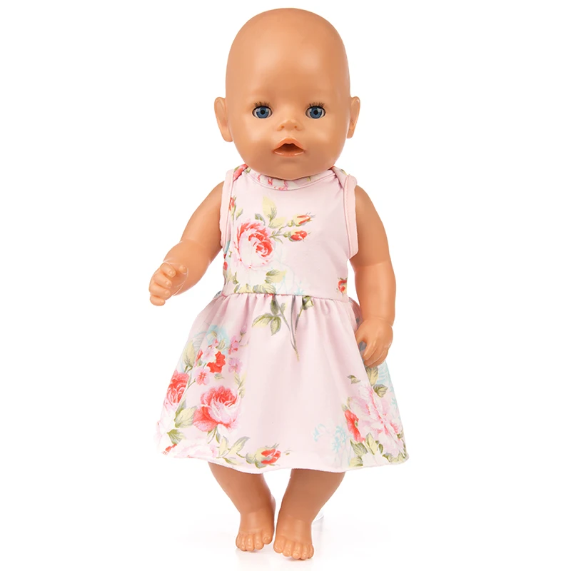 Baby New Born Doll Clothes Accessories Fit 18 inch 43cm Flamingo Pony with Blue Skirt Toy For Childern doll Birthday Gift | Игрушки и