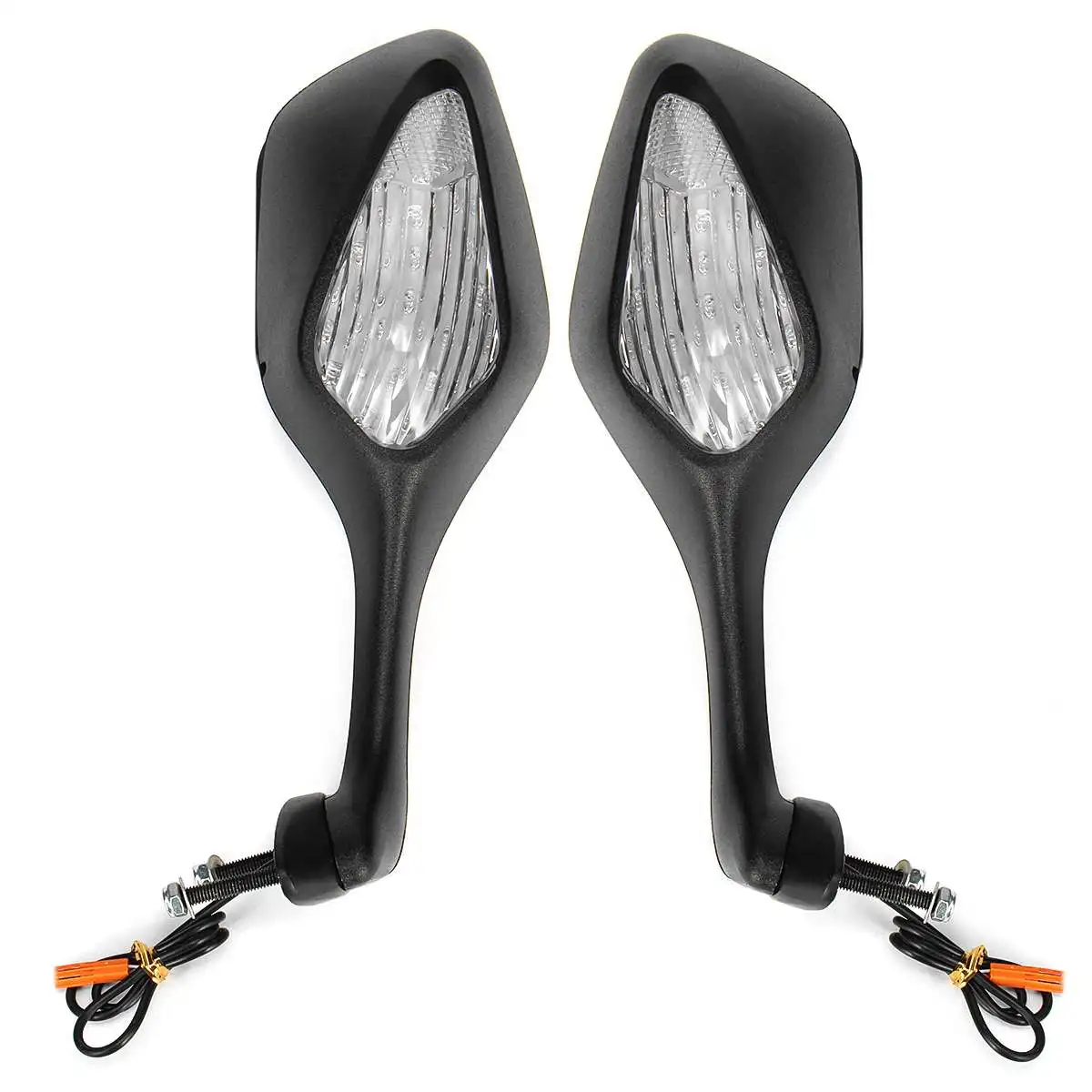 Clear Lens Мотоциклетные боковые зеркала заднего вида с светодиодный световой сигнал поворота лампы для Honda CBR1000RR CBR 1000 RR 2008-2013 ABS зеркала заднего вида - Цвет: Clear Lens