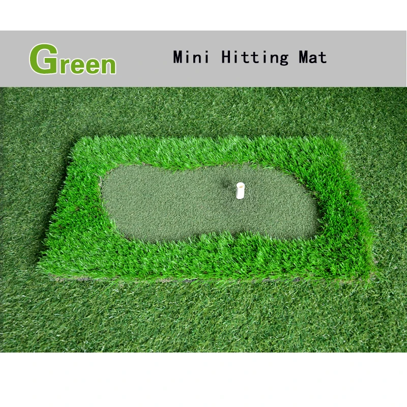 MINI Green Golf Mat 65x38cm Training Hitting Pad Practice Rubber Tee Holder golf putting mat indooroutdoor Backyard | Спорт и