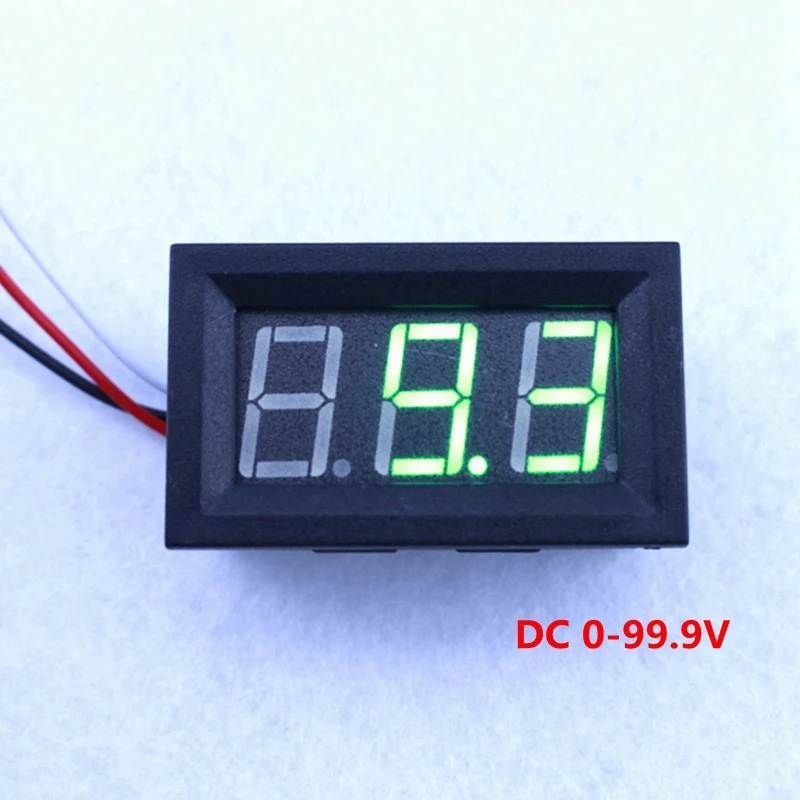 DC Вольтметр постоянного тока 0 99.9 В светодиодный цифровой Дисплей вольт