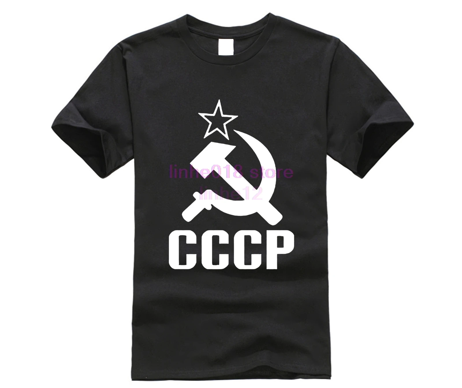 2019 тренд бренд CCCP рубашка мужская короткий рукав Россия флаг футболка русский
