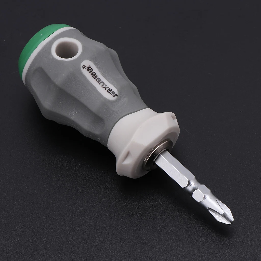Double Headed Phillips Flat Screwdriver Magnetic Bits Anti-static Big Anti Slip Rubber Handle Professional Repair Tool Household |