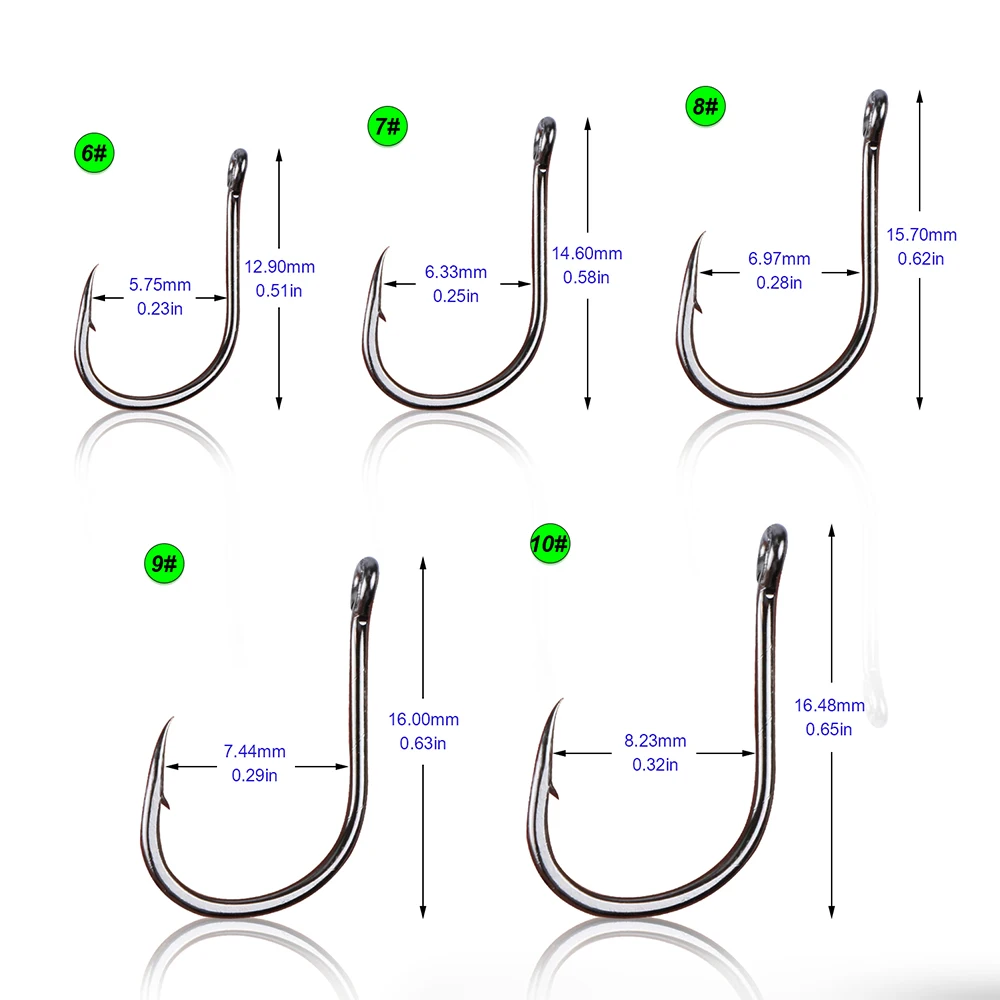 Goture 500pcs/Box Fishing Hook Size #6-#15 High Carbon Steel Fishhooks Carp Hooks All for Accessories Gear | Спорт и развлечения