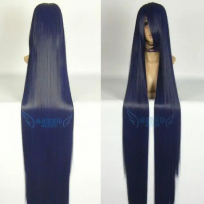 Wig Future Diary Kasugano Tsubaki Fashion blue black long Cosplay Wig 150CM