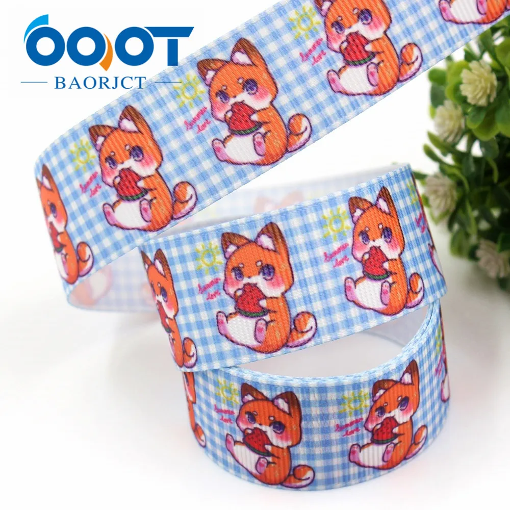 19320 1 ''с фокусным расстоянием 25 мм мультфильм печатных grosgrain ленты 10yds DIY ручной