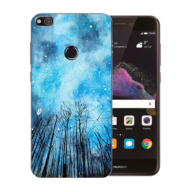 Чехлы для телефонов Huawei P8 Lite 2017/Honor 8 Lite/P9 2017/Nova Lite/GR3 2017 Мягкий ТПУ с узором ночного
