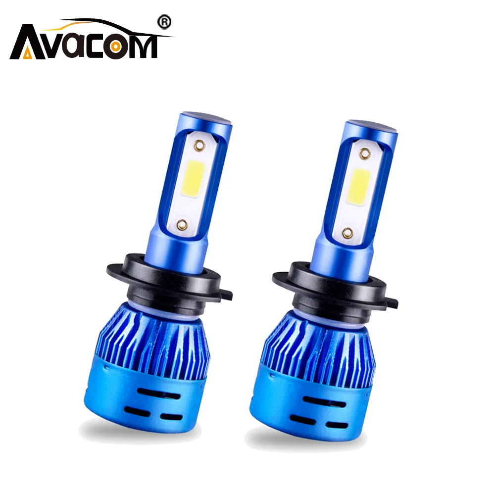 Avacom 2 шт. автомобильный головной светильник H7 светодиодный H4 H1 H11 HB3 HB4 9005 9006 COB 72W