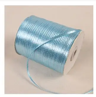sky blue 25 ярдов 1/8 ''(3 мм) розовая Золотая лента высокого качества корсажная атласная лента для упаковки подарков ленты для украшения свадебной вечеринки - Цвет: sky blue