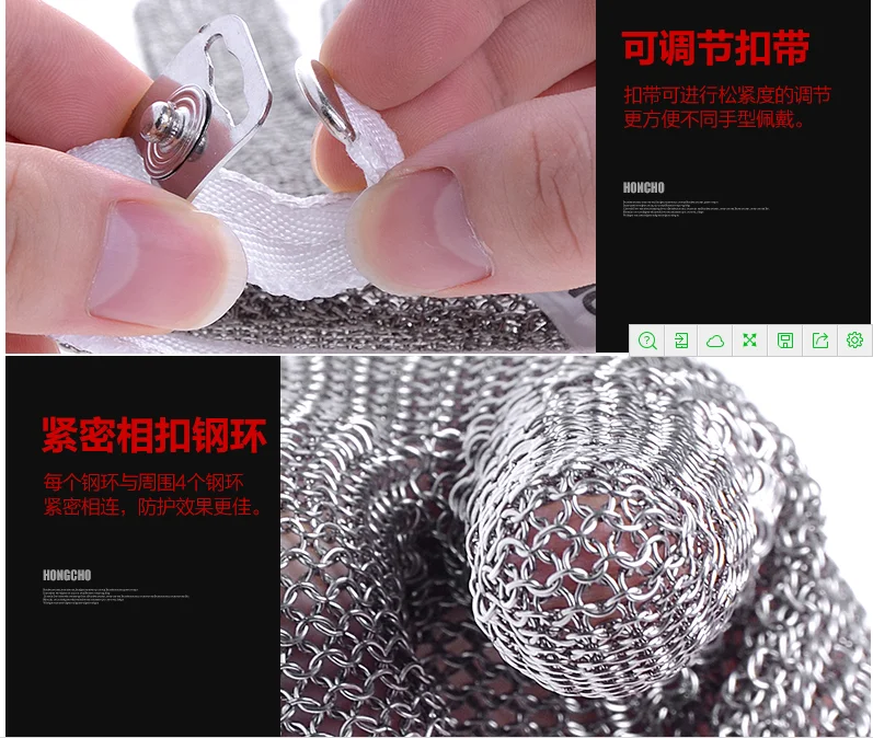 

112 Top-quality 304L mitten Stainless Steel Mesh Knife Cut Resistant Chain Mail Protective Glove security glove guantes