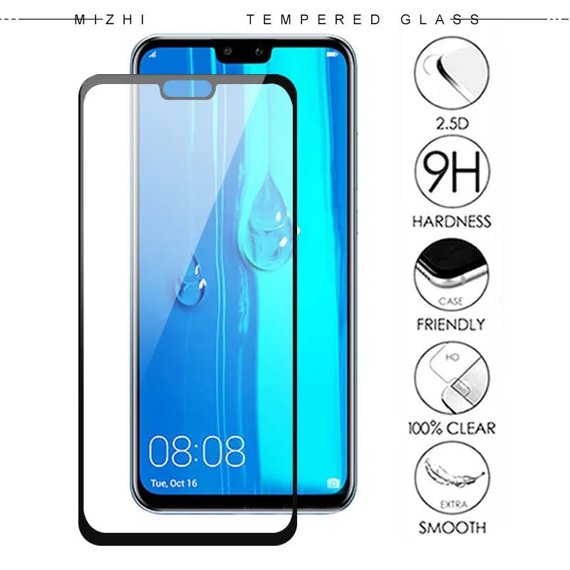 Защитный Стекло для huawei Y9 закалённое защитное стекло на huawei Y7 Y6 Y3 Y5 Prime защиты чехол y, 5, 6, 7, 9, 9y 7y 6y 5y пленка
