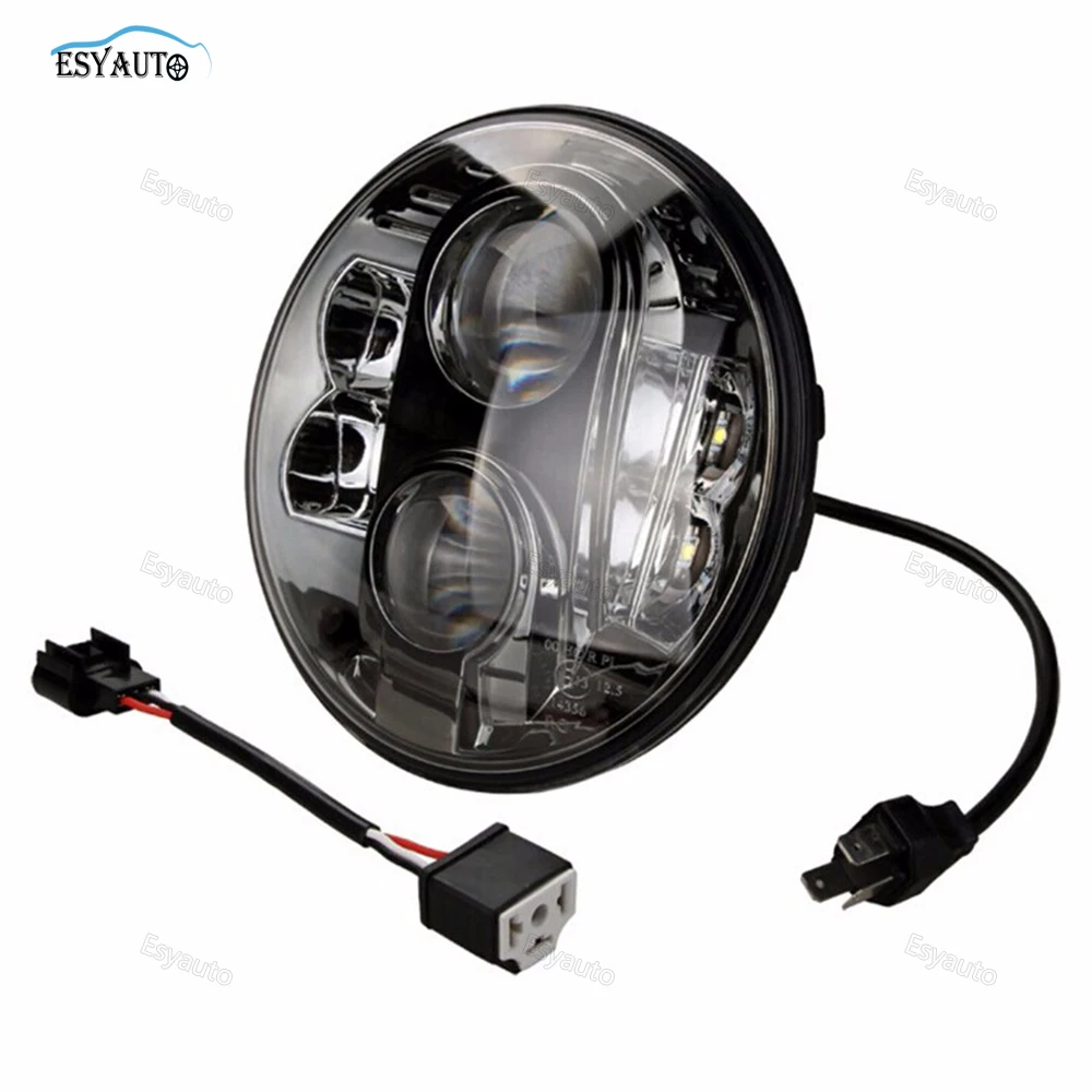 7 дюймовая светодиодная передняя фара дюймов Ближний/Дальний свет 80 Вт