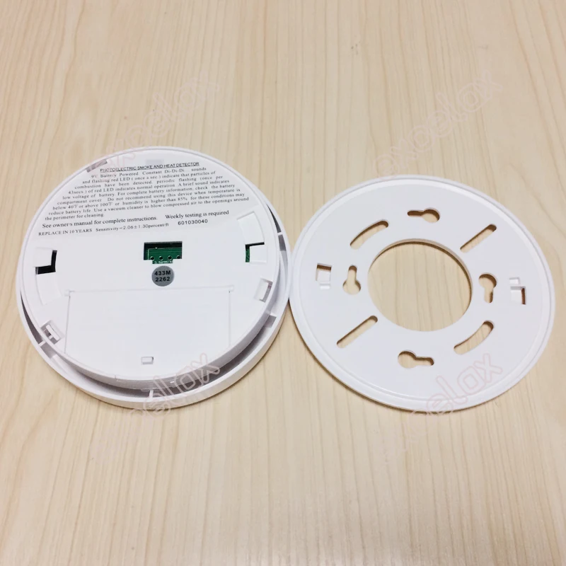 DC независимые 2 в 1 тепла Температура Сенсор & детектор дыма 9V Батарея Мощность