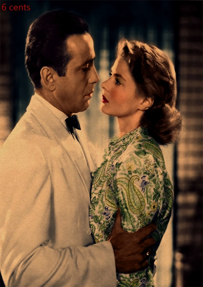Casablanca Movie Poster, декоративная наклейка, плакат из крафт-бумаги, наклейка на стену, винтажная Наклейка на стену, настенный стикер по фильму