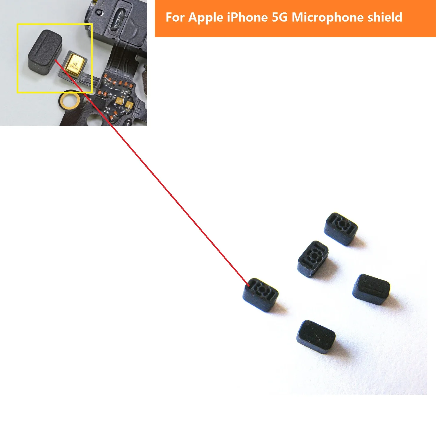 Оригинальный резиновый защитный чехол для микрофона премиум-класса Apple iPhone 5