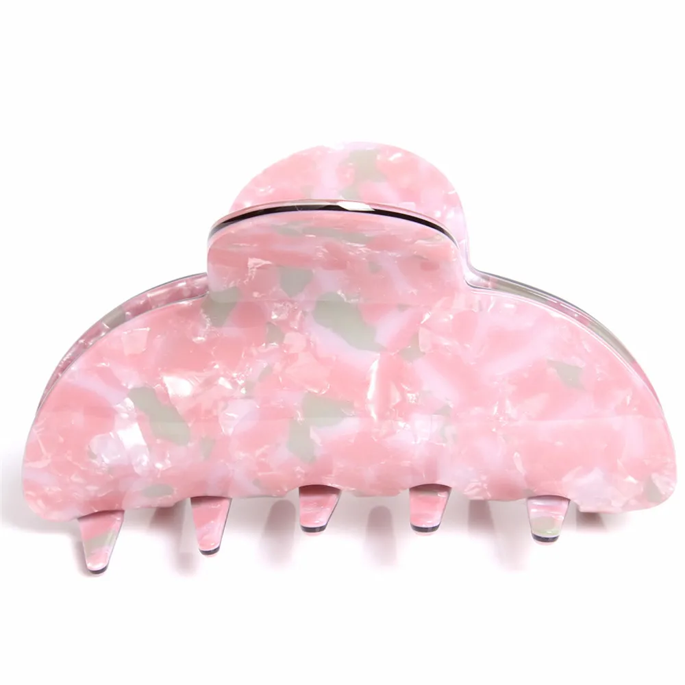 Недорогие красочные мраморные заколки для волос аксессуары акриловые большие