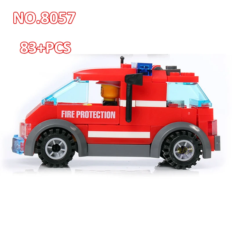 KAZI City Fire Fighting серия строительные кирпичные игрушки DIY пожарная команда грузовик