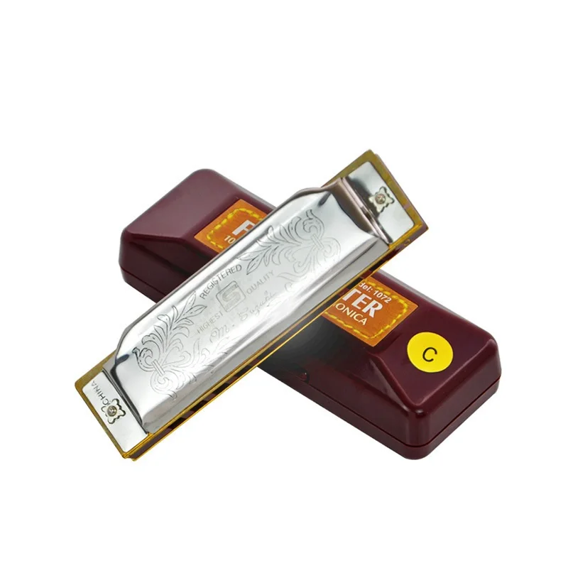 Folkmaster 1072 Стандартный Начинающий диатонический Блюз губные гармоники Gaita 10