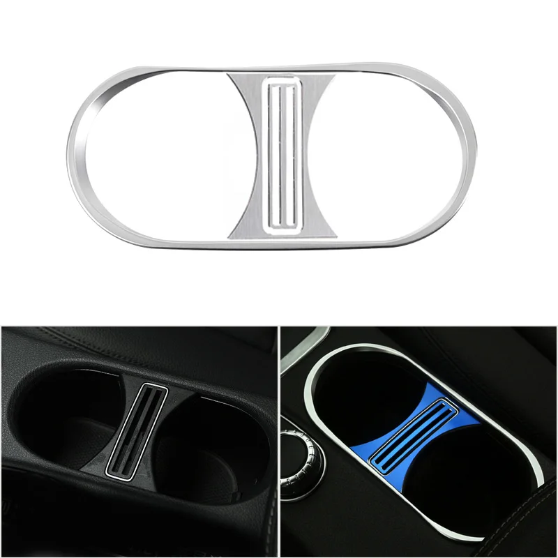 Car Styling Interior Center Console Water Cup Holder Cover Trim For Mercedes Benz A B GLA CLA Class W176 W246 C117 W117 X156
