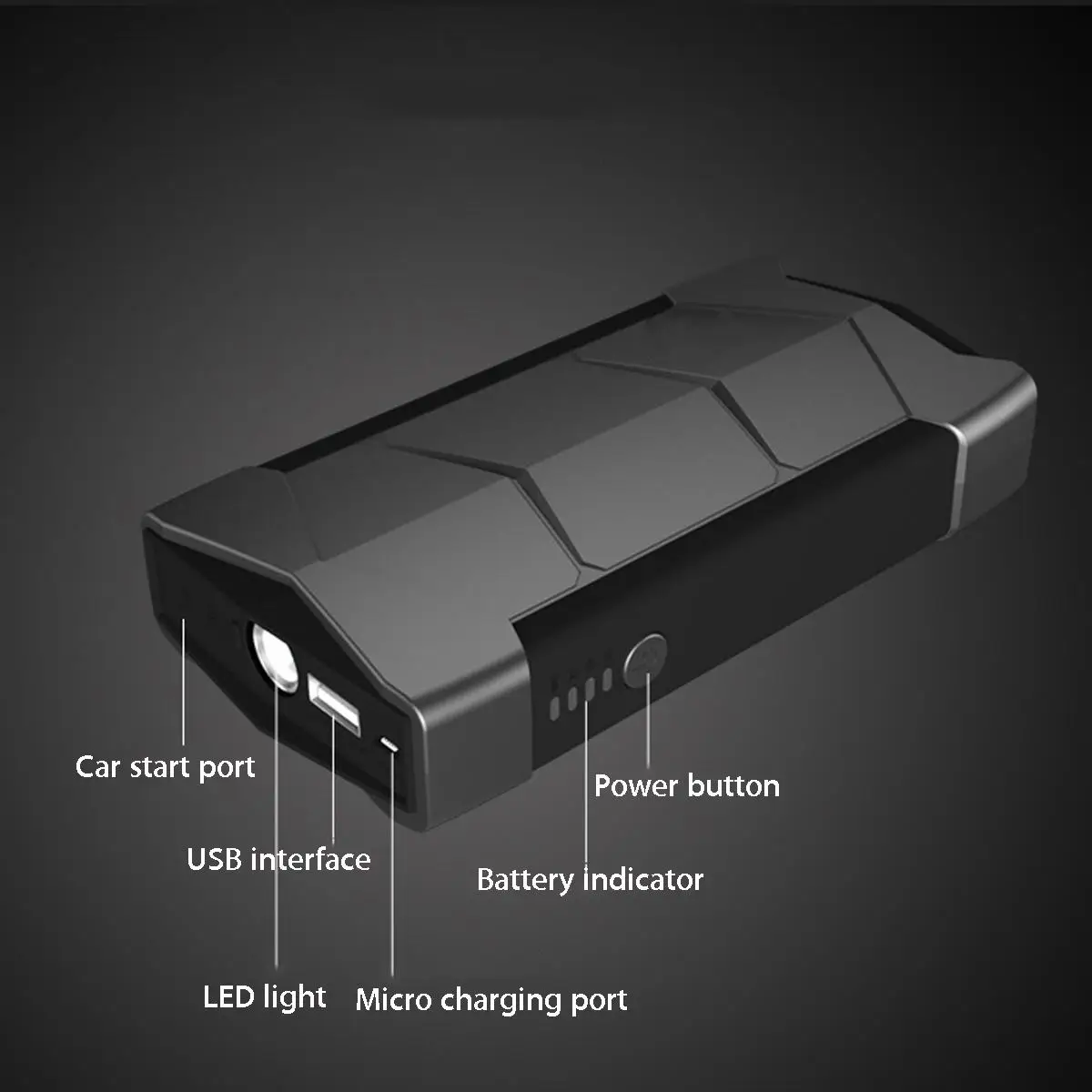 Мини Портативный 12V 99900 мАч автомобильное пусковое устройство, Батарея USB Зарядное устройство экстренного Мощность банк SOS светодиодный для пусковое устройство