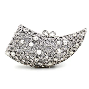 Silver XIYUAN вечерние сумки, женские вечерние клатчи, Роскошные, в форме животного, серебристые, золотые, 4 цвета, женские вечерние клатчи, сумки, женские клатчи - Цвет: Silver