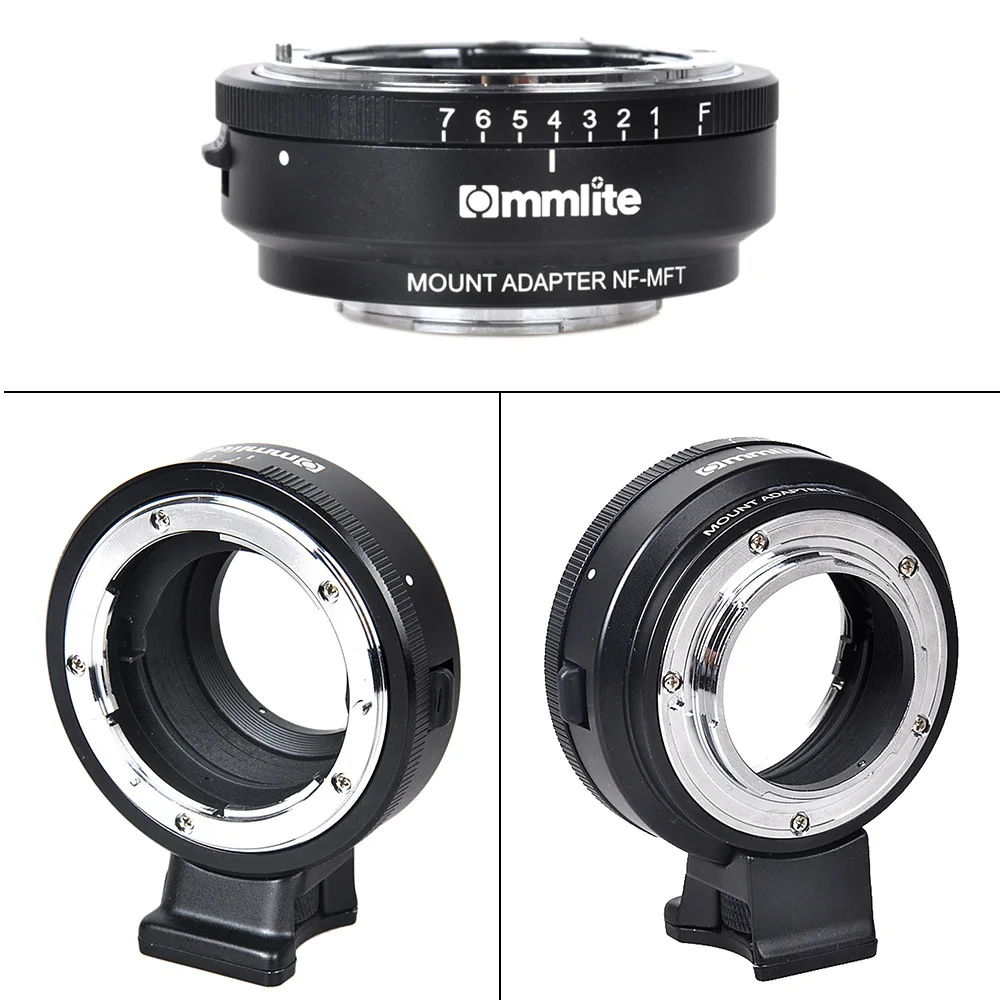 Адаптер для крепления объектива Commlite с циферблатом диафрагмы Nikon F объектив