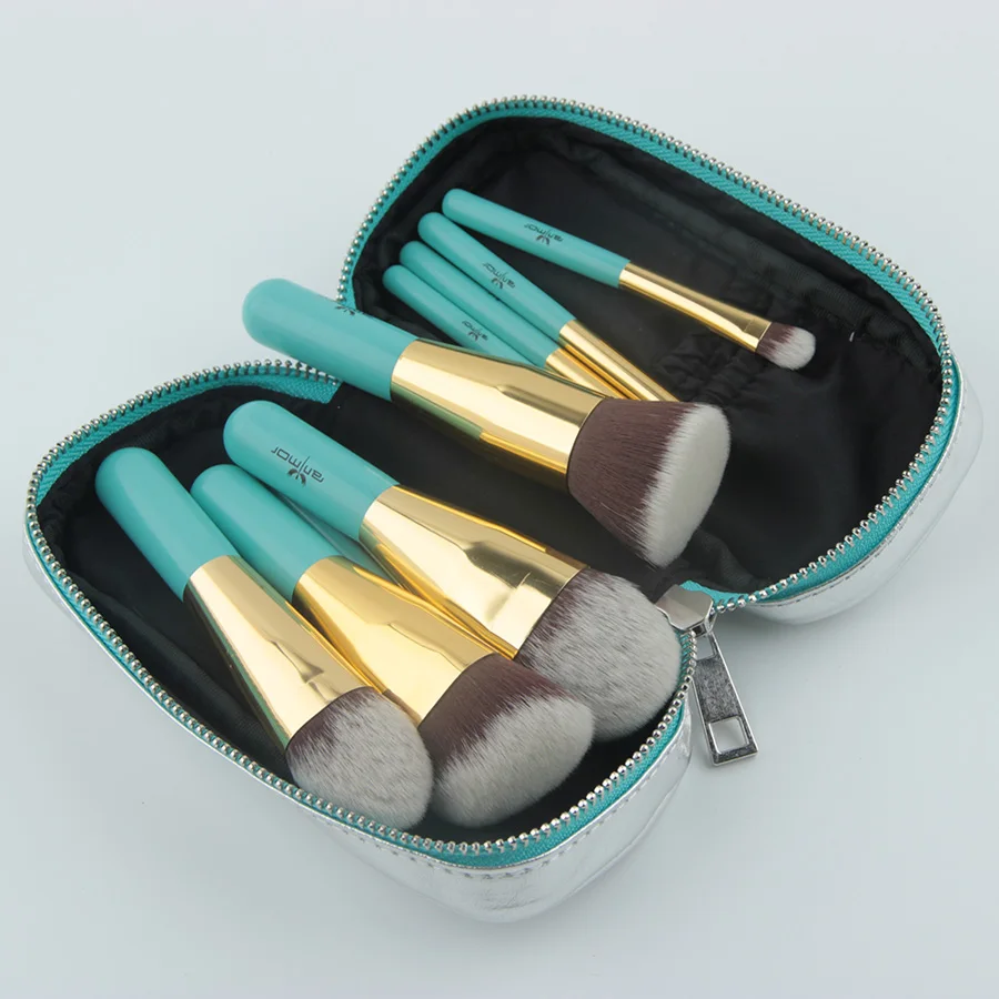 Anmor Travelling Makeup Brushes 9 PCS Synthetic Hair Brush Set With Portable Bag GM001 | Красота и здоровье