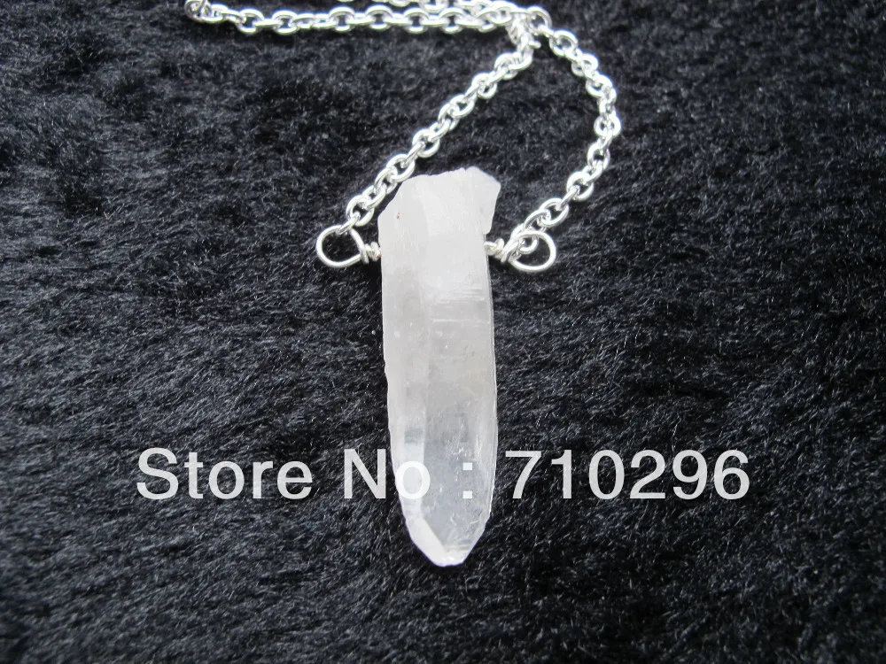 

Natural Clear Quartz Rough Point necklace With Chain 10pcs/lot Handcraft Necklace Jewelry