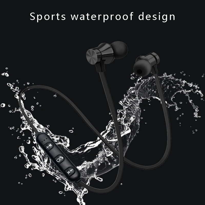 Magnetic Bluetooth4.2 Earphone in ear Stereo Sports Waterproof Earbuds Wireless Headset with Mic for Mobile Phones | Электроника