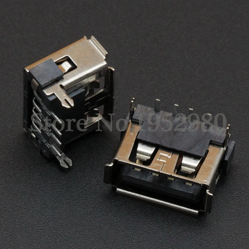 10 шт. USB 2 0 разъем гнездо DIP Back фута мм высокий 4 Pin с полями для передачи данных порт