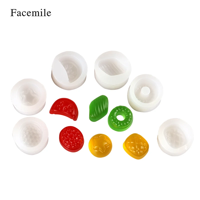 Facemile 6 шт. Фруктовый Хлеб силиконовая форма для изготовления Подвески Форма