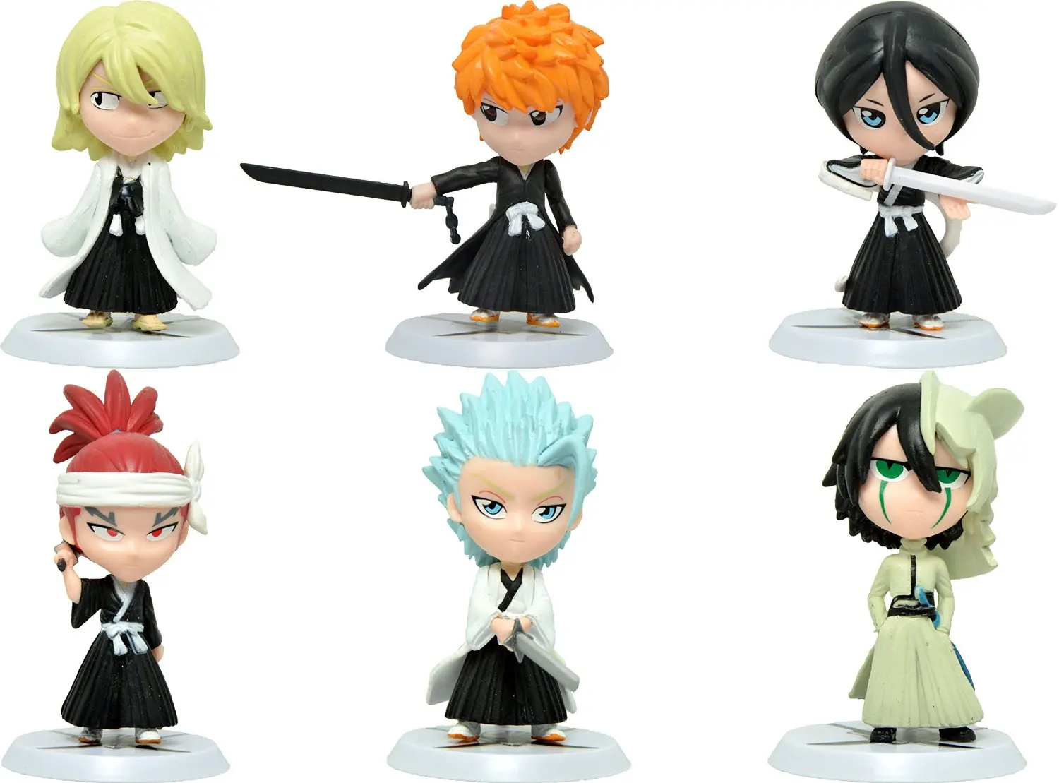 Аниме Bleach Kuchiki Rukia Kurosaki Ichigo Ulquiorra Abarai Renji Hitsugaya Toushirou Ichimaru Gin фигурка из ПВХ 6