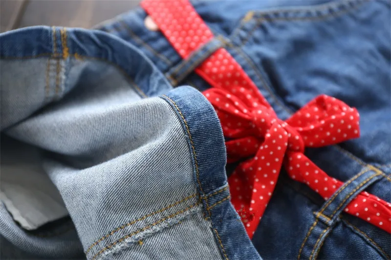 Джинсовый сарафан для девочек с ремнем и поясом | Детская одежда обувь