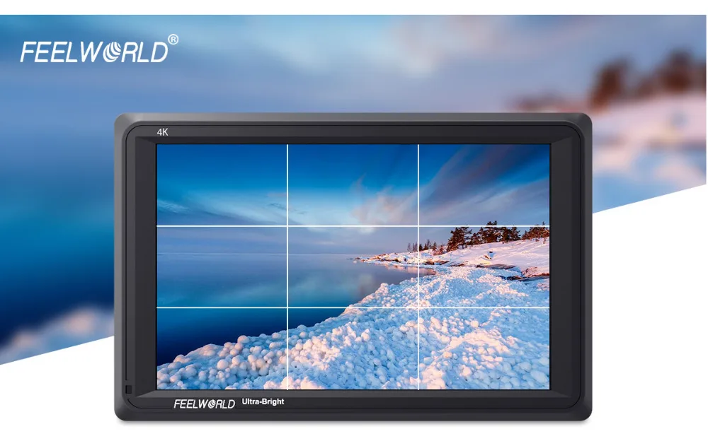 Feelworld FW279L 2200 нит 7 дюймов ips камера полевой монитор 4K HDMI 1920X1200 ЖК-монитор для DSLR камеры s с кронштейном