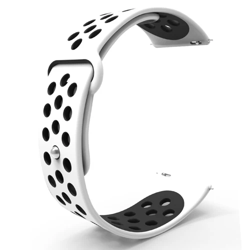 white black 20 мм/22 мм ремешок для samsung galaxy gear S3 frontier galaxy watch 46 мм 42 мм active 2 huawei watch gt 2 ремешок силиконовый браслет - Цвет ремешка: white black