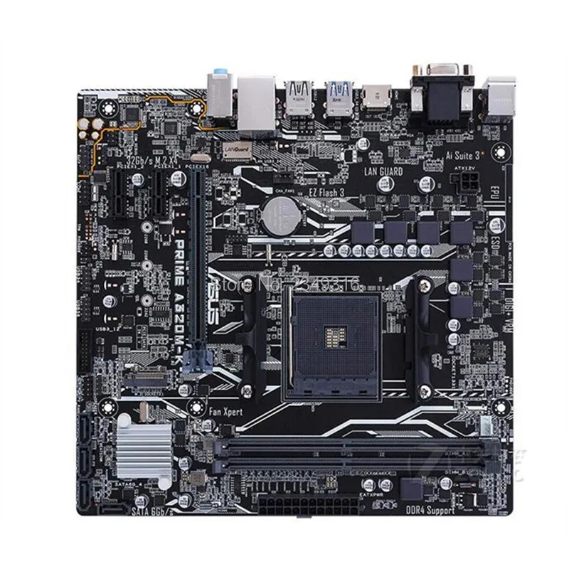 Для ASUS PRIME A320M K оригинальная б/у гнездо материнской платы AM4 DDR4 USB3.0 SATA3 A320 рабочего