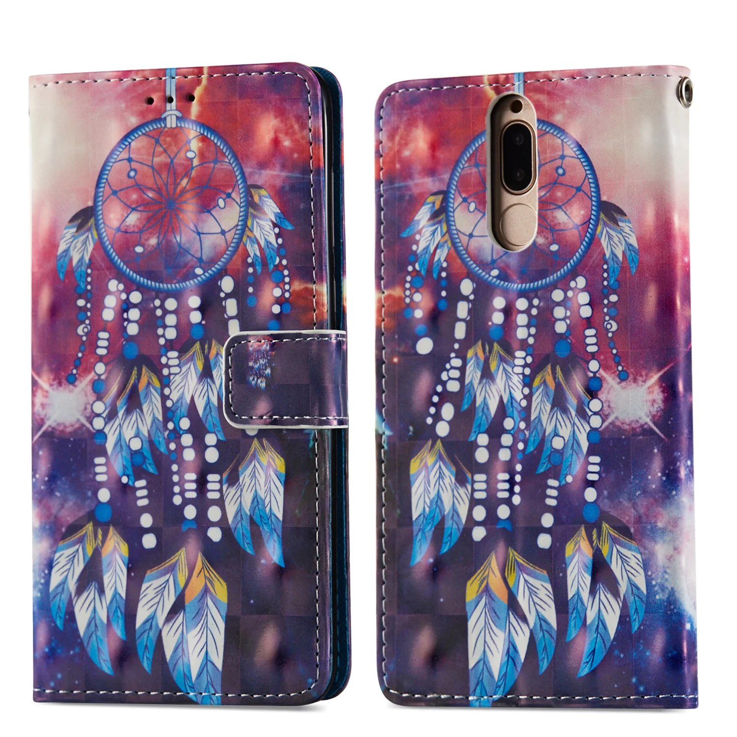 Роскошный 3D окрашенный кошелек кожаный чехол для Huawei Mate 10 Pro Lite карта PU откидная