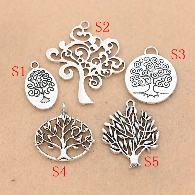 5 шт. подвески шармы Древо жизни|tree of life charm|charm tree lifecharm |