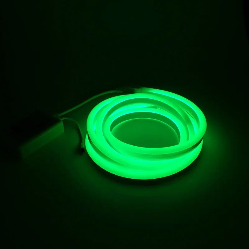Светодиодная лента неоновая лампа 220 В изменение цвета RGB с пультом