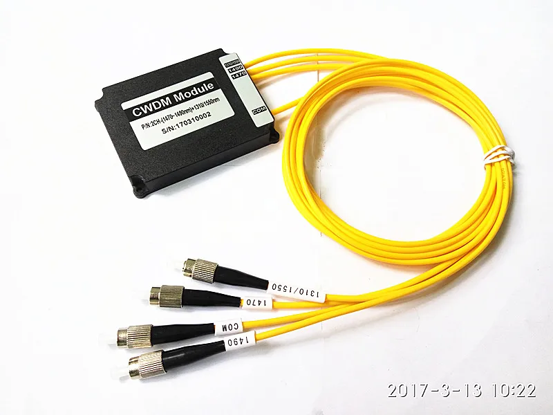 

4channel fiber optic CWDM,mux and Demux CWDM 4CH channels 1470nm 1490nm+1310/1550nm FC/APC