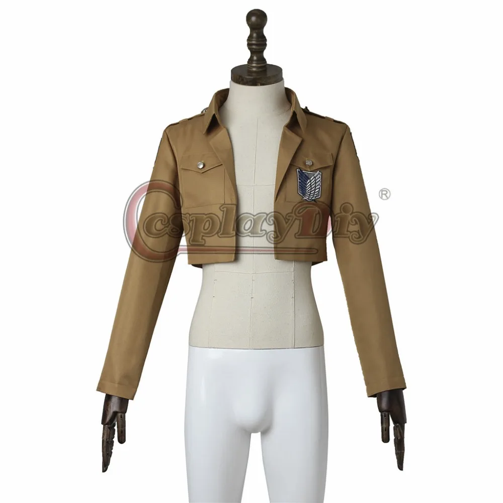 Косплей diy Attack on Titan Косплей Shingeki no Kyojin куртка Rival Ackerman Косплей куртка Атака Титанов костюм на Хэллоуин 10