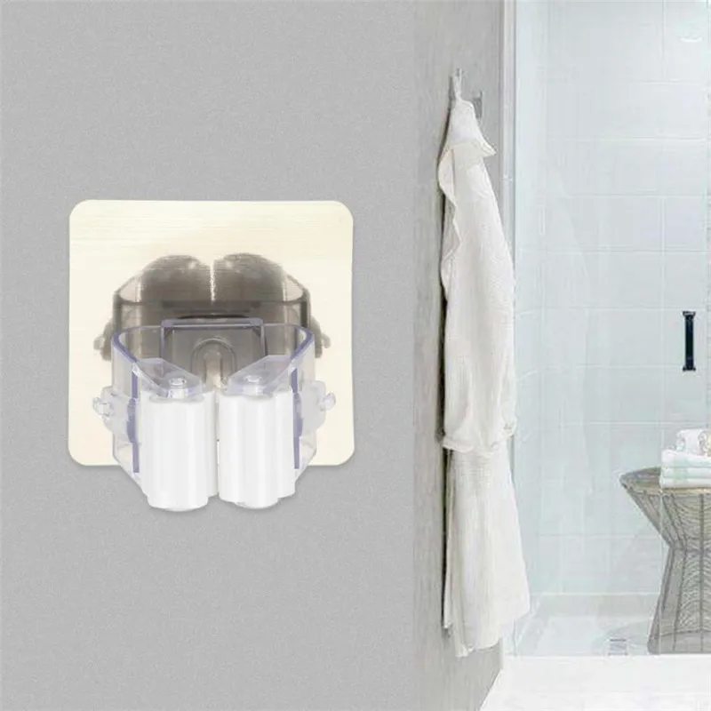 Настенный держатель для швабры регулируемая самоклеящаяся Швабра щетки 1