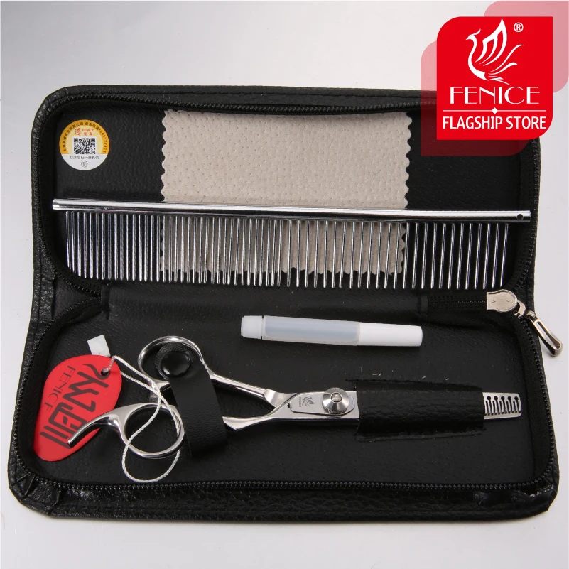 Бренд Fenice JP440C ножницы для филировки домашних животных 20% филировки|Ножницы собак|