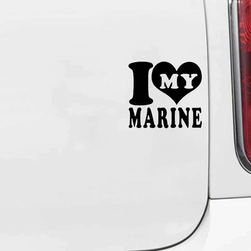 QYPF 13 4 см * 12 I Love My Marine модные виниловые водонепроницаемые наклейки аксессуары