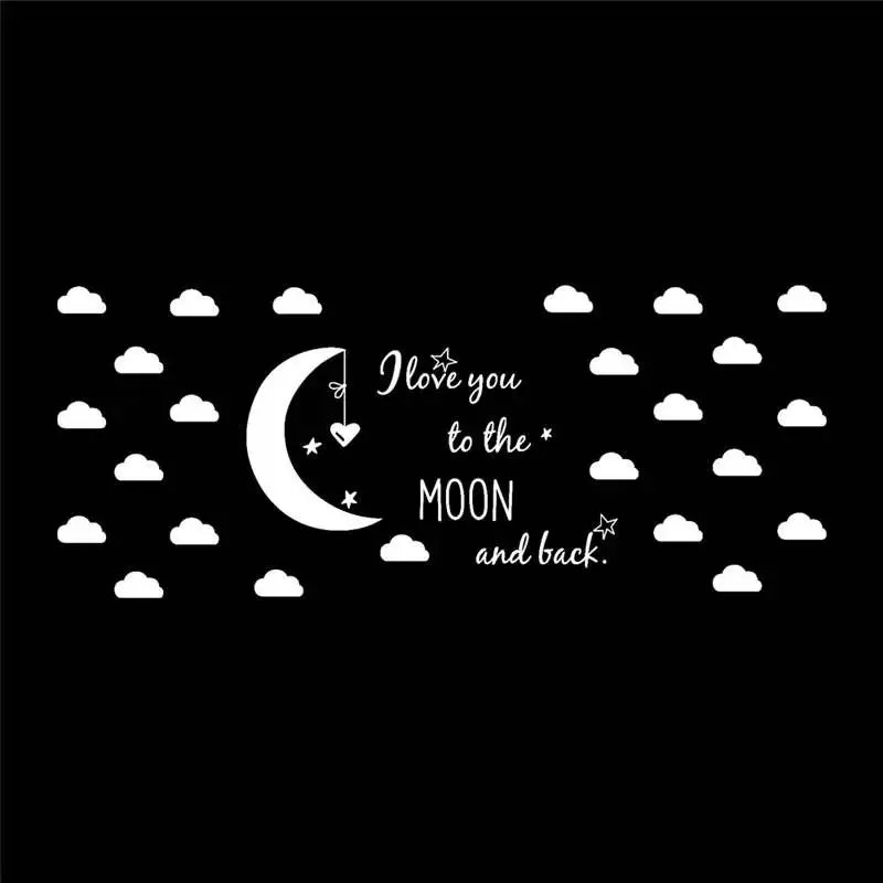 NAIYUE I Love You To The Moon And Back настенные наклейки для детей DIY Искусство DIY Декор креативные бабочки 3d наклейки на стену 19FEB18