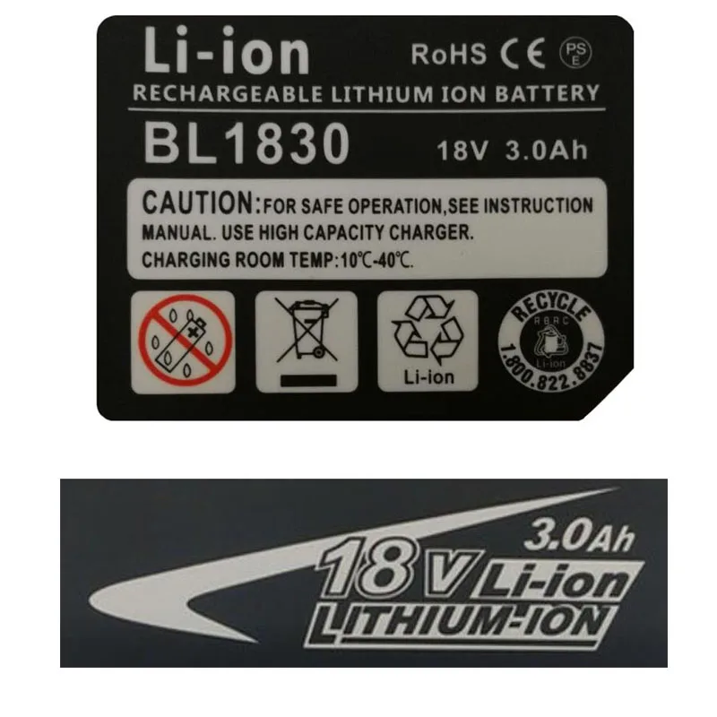 BL1830 пластиковый чехол для батареи PCB Защитная плата для зарядки коробка этикетка для MAKITA 18 в BL1850 3Ah 5Ah светодиодный индикатор литий-ионной батареи